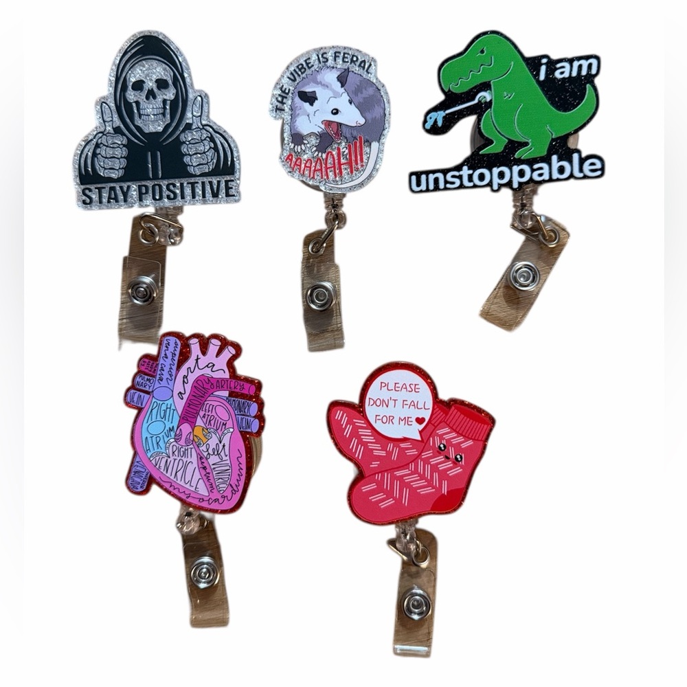 Cute & Quirky Badge Reel - Pick One